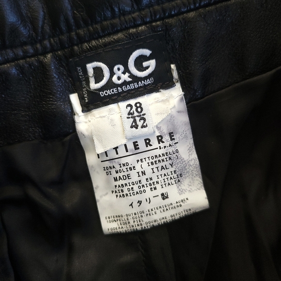 Dolce & Gabbana Y2K Lace Up Kick Out Leather Pant - Picture 3 of 7